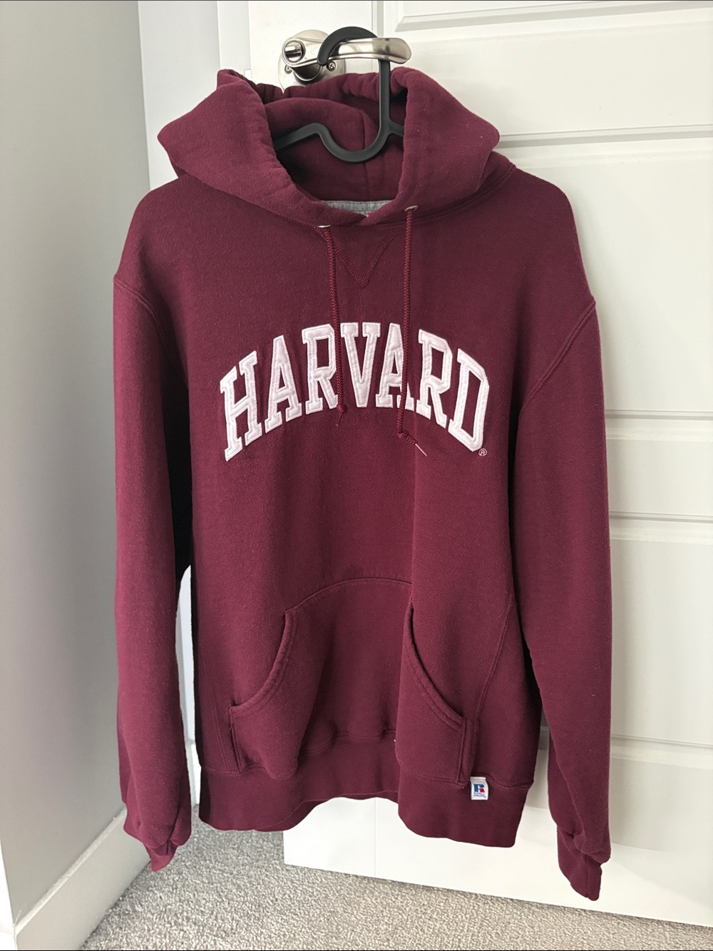 Men’s Maroon Harvard Pullover Hoodie Sweatshirt